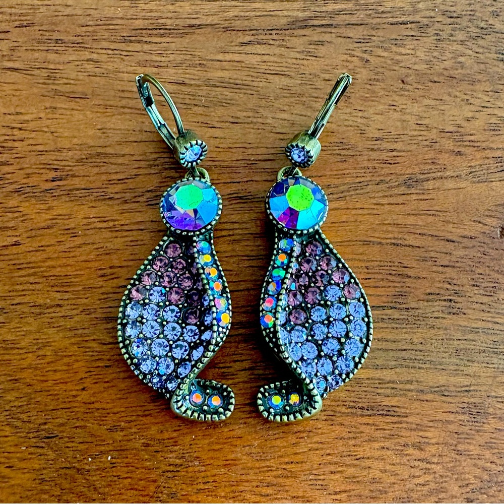 Kirk’s Folly crystal drop earrings. New